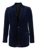 Blue Velvet Single Button Blazer 1