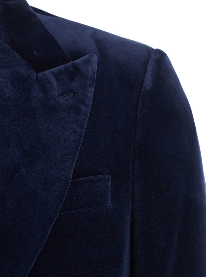 Blue Velvet Single Button Blazer 3