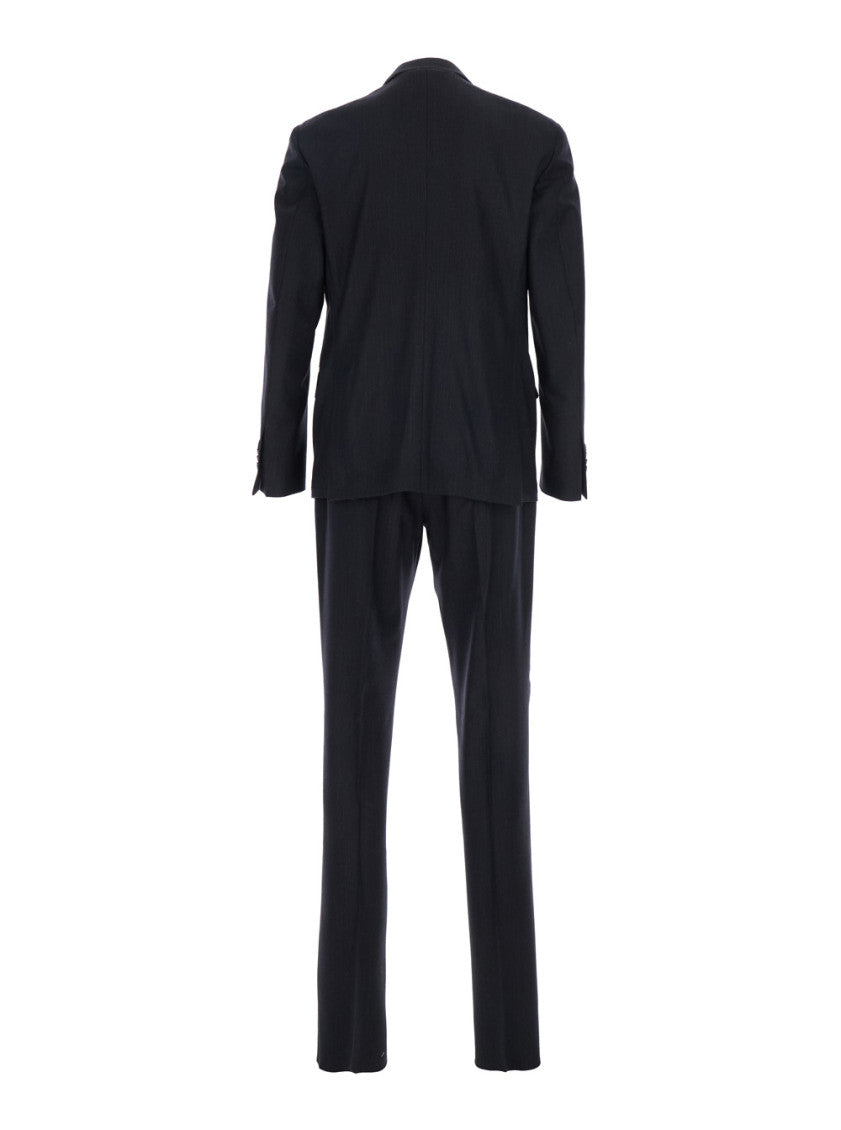 Grey Pinstripe Pattern Suit 2