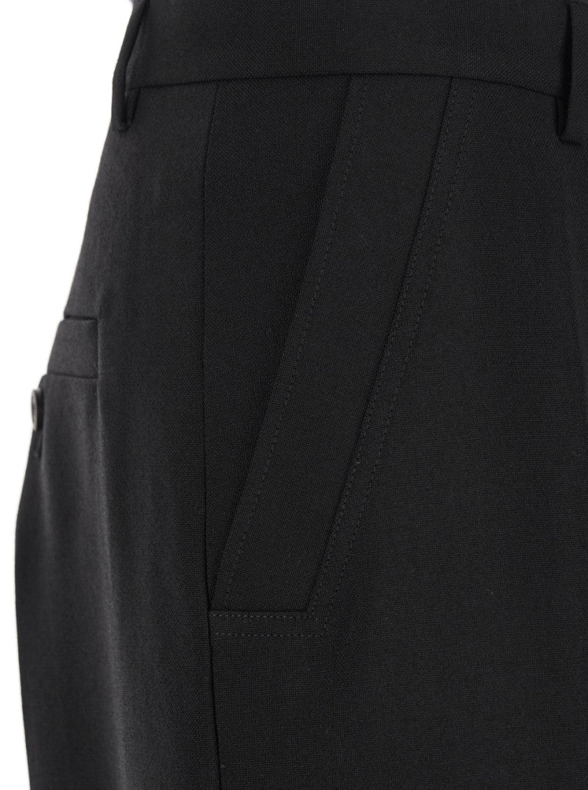 Black Wool Tailored Trousers 3