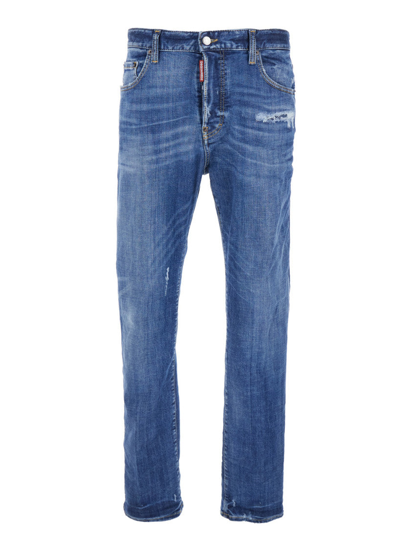 Blue Distressed Jeans 1