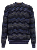 Blue Zigzag pattern sweater 1