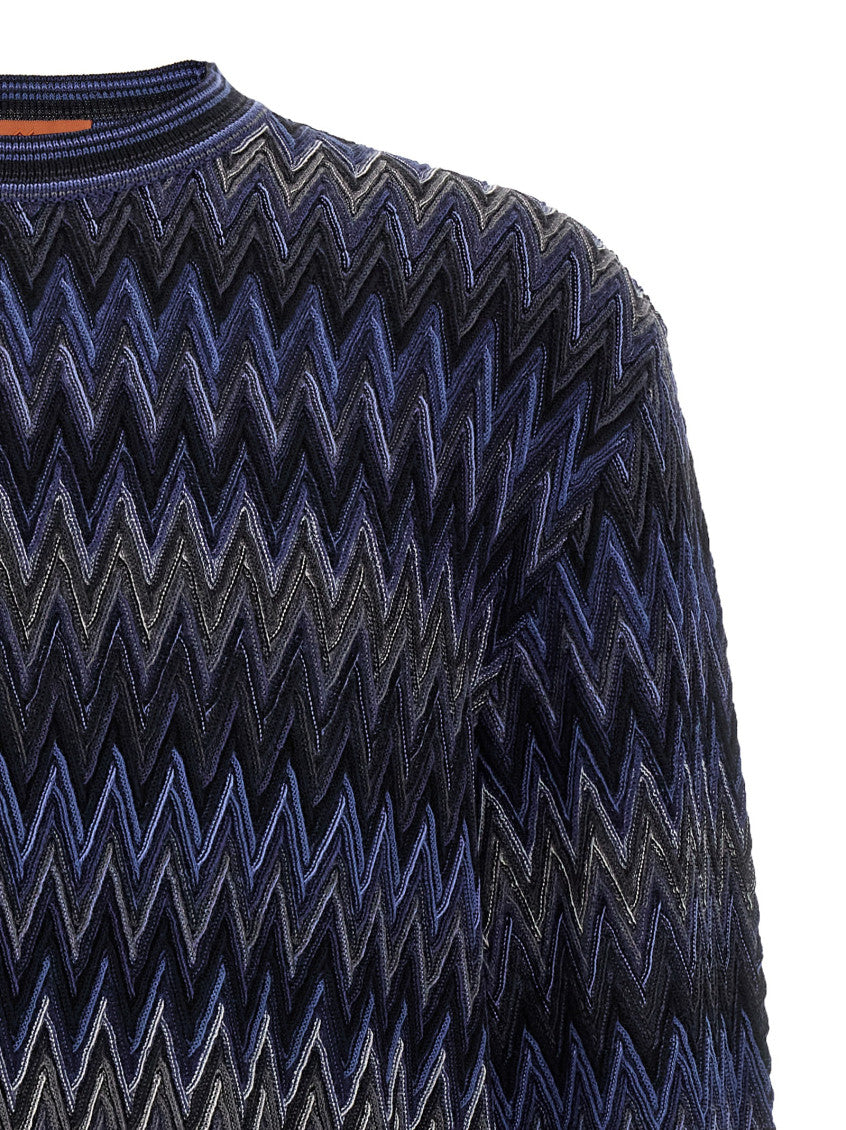 Blue Zigzag pattern sweater 3