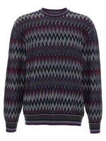 Blue Zigzag pattern sweater 1
