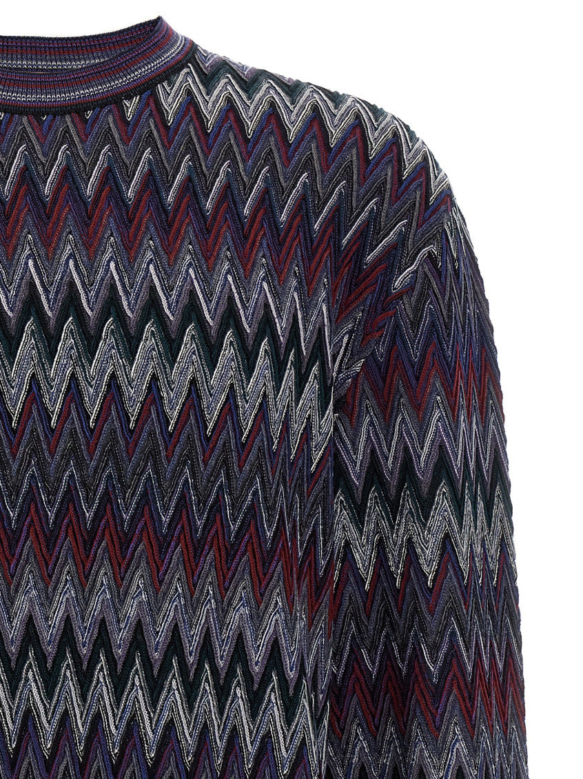 Blue Zigzag pattern sweater 3