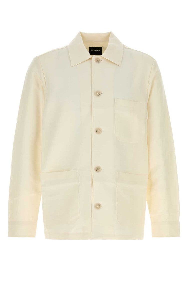 Natural Regular Solid Overshirt 1