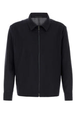 Dark Blue Shirt Collar Jacket 1