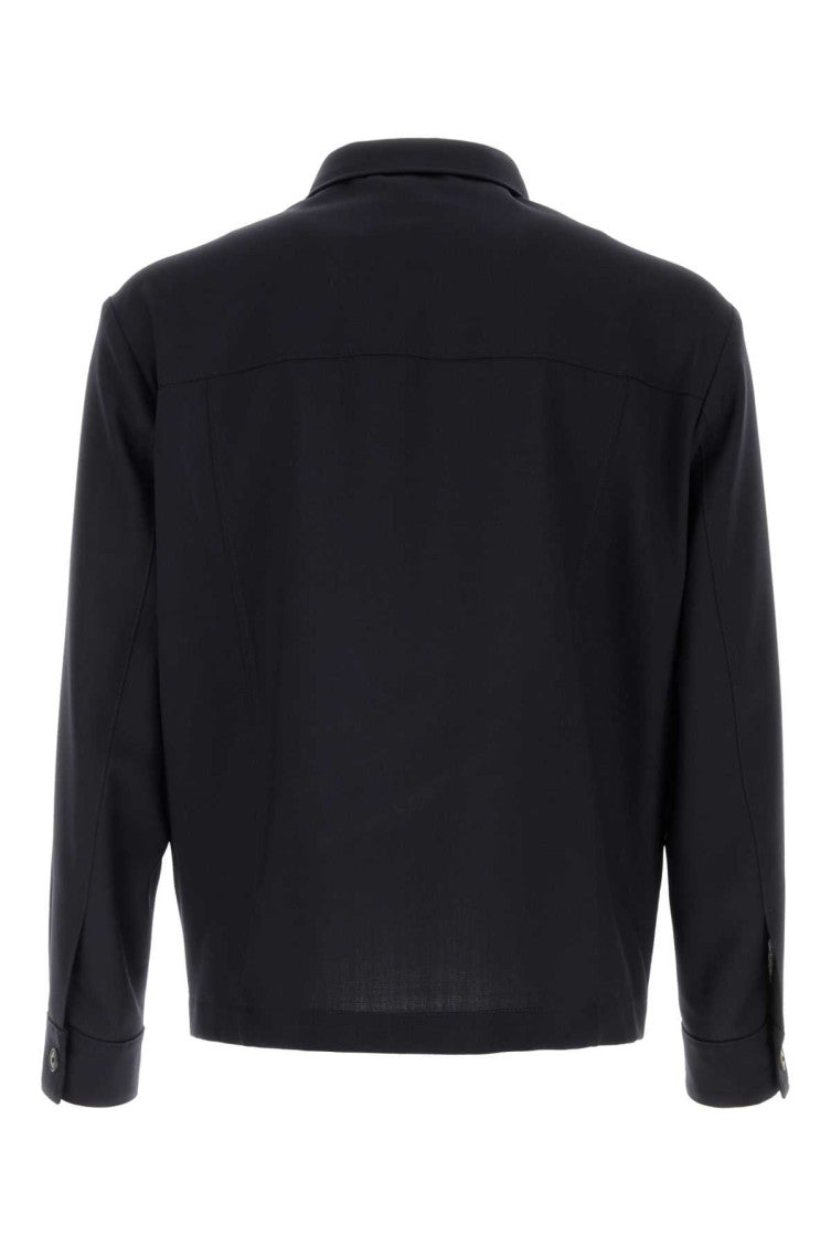 Dark Blue Shirt Collar Jacket 2