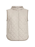 Grey Quilted Hood Jacket 1