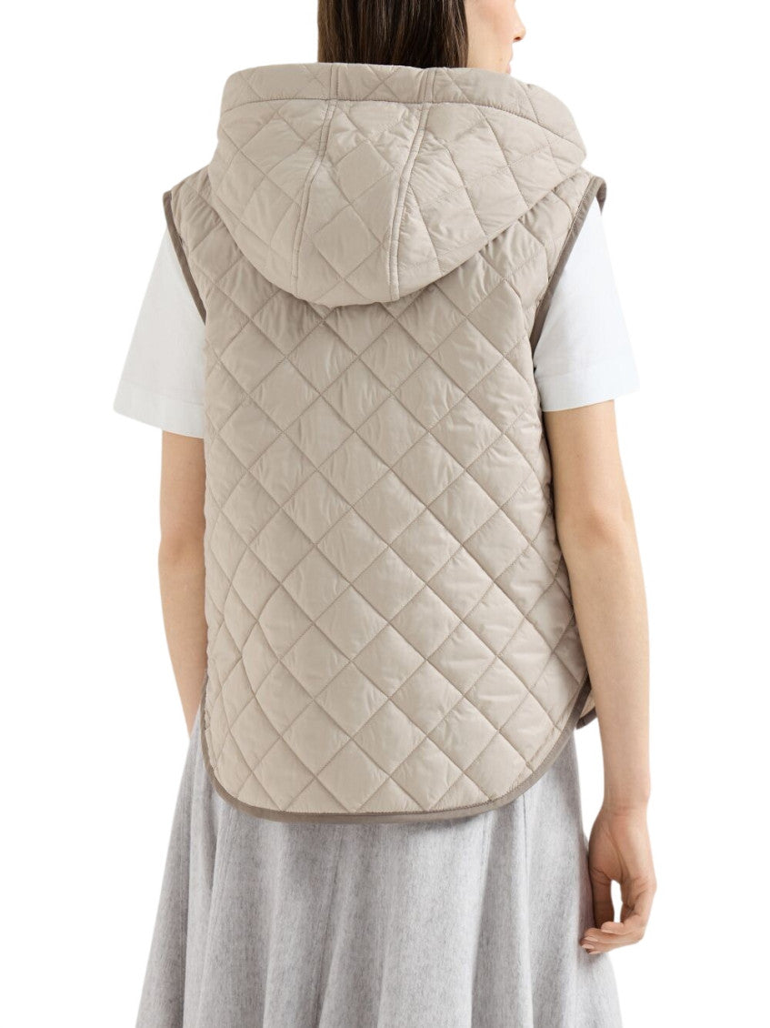 Grey Quilted Hood Jacket 2