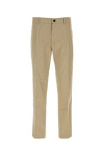 Beige Tailored Solid Trousers 1