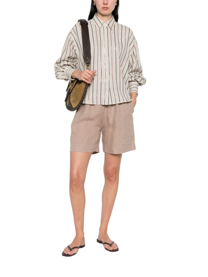 Beige Regular Stripes Shirt 2
