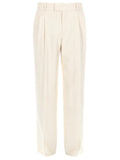 Off White Pleated Pants 1