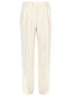 Off White Pleated Pants 1