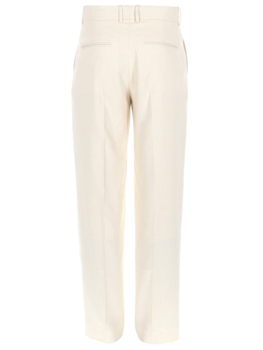 Off White Pleated Pants 3