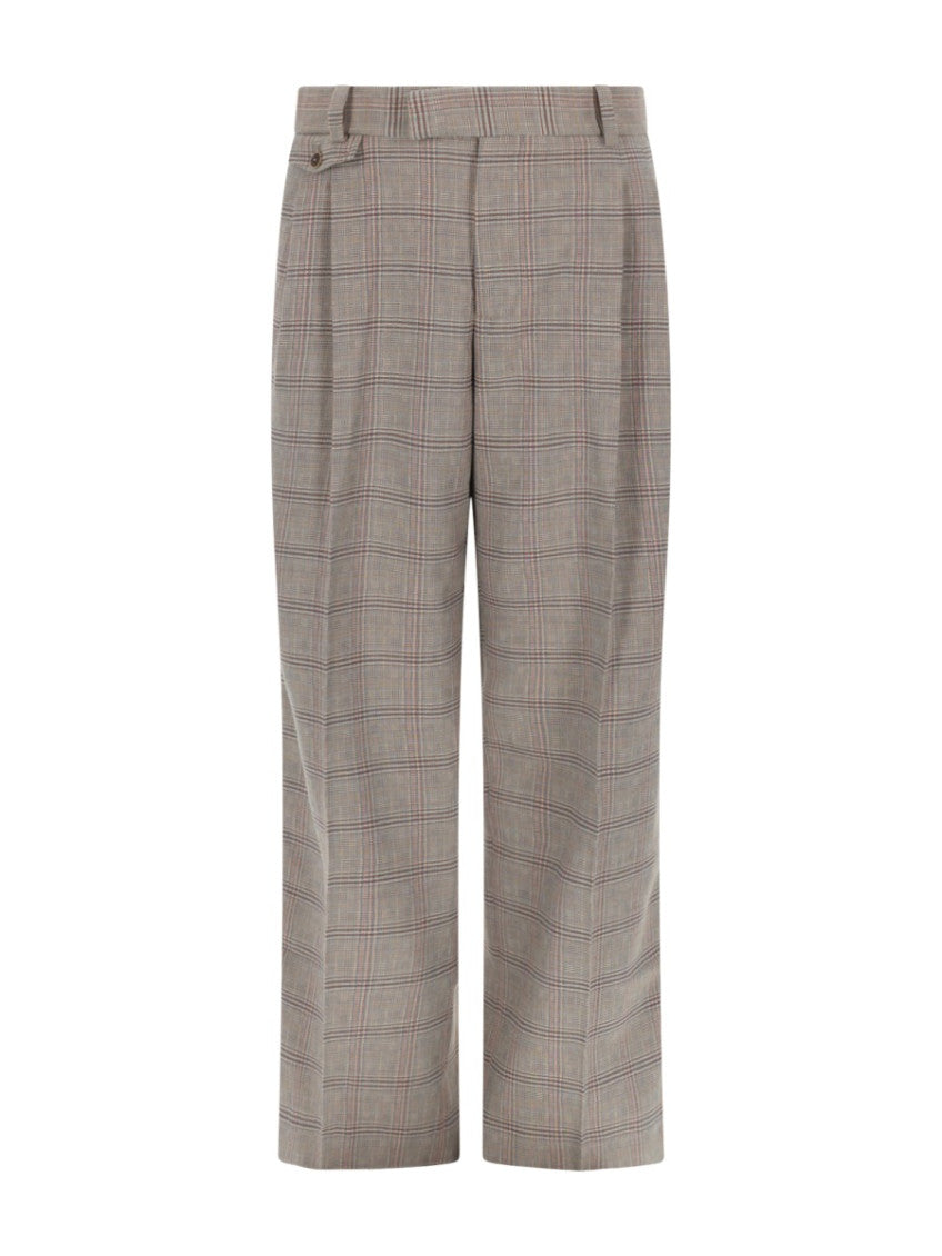 Dark Beige Pleated Pants 1