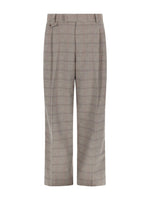 Dark Beige Pleated Pants 1