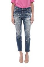 Blue Slim Mid Rise Jeans 1
