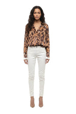 White Skinny Mid Rise Jeans 1