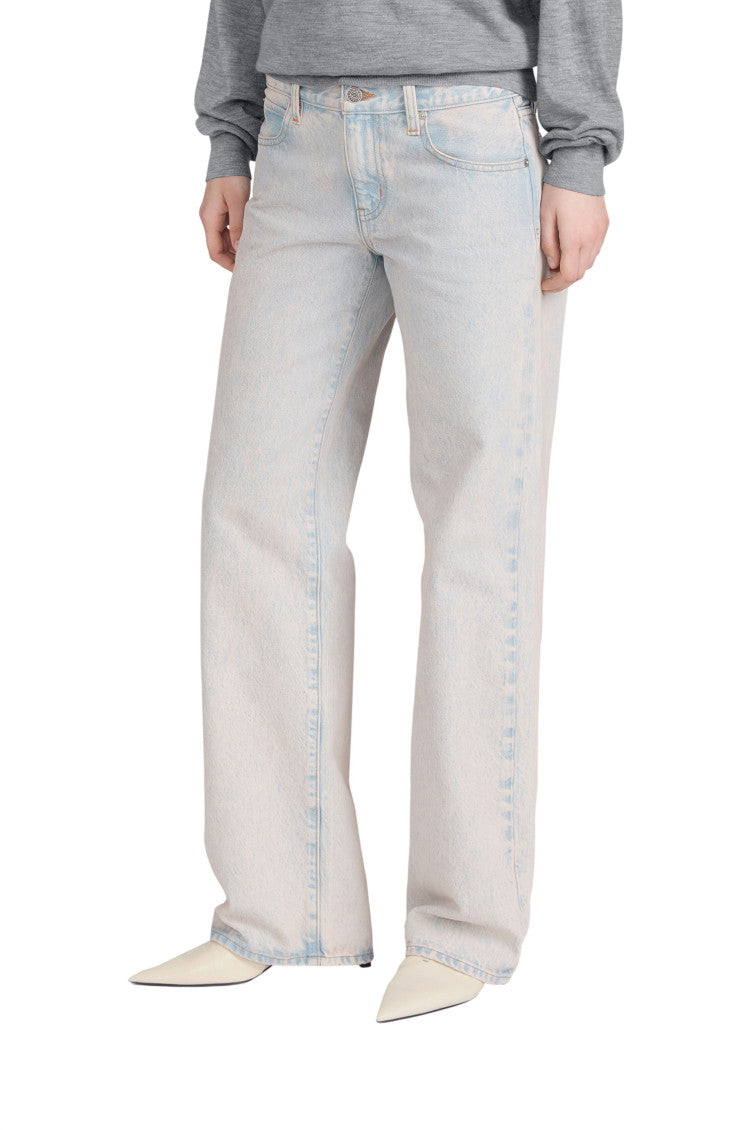 Sky Blue Straight Low Rise Jeans 4