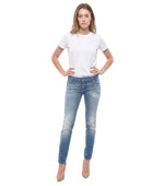 Blue Skinny Low Rise Jeans 1