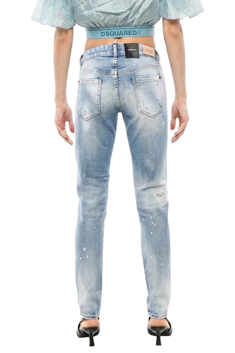 Blue Slim Low Rise Jeans 2