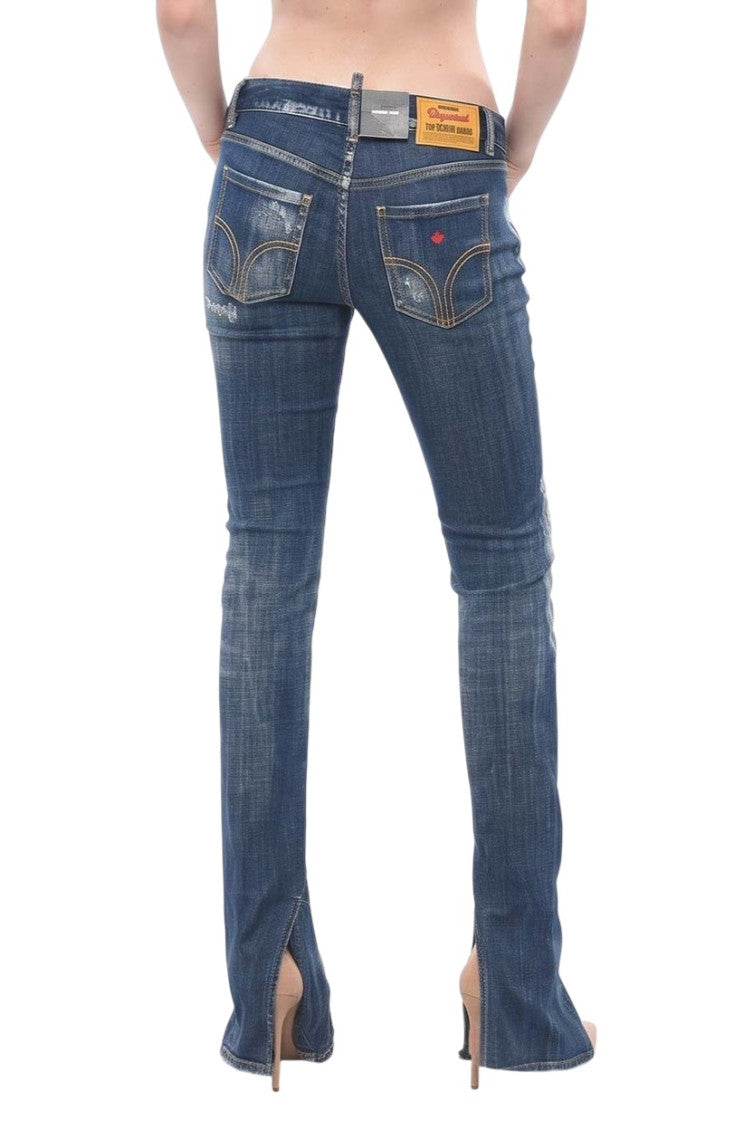 Blue Slim Low Rise Jeans 2