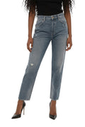 Blue Straight High Rise Jeans 1