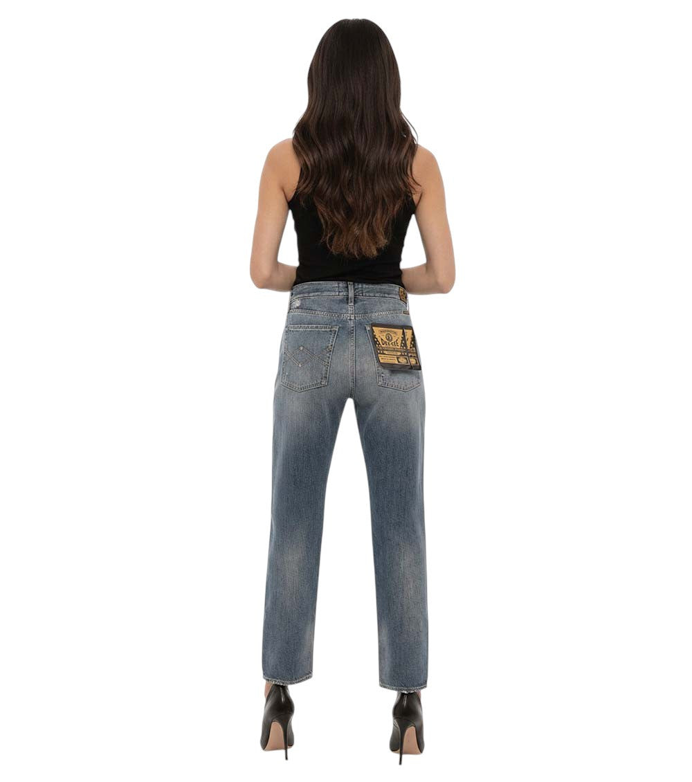 Blue Straight High Rise Jeans 2