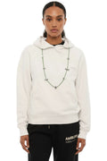 White Solid Hood Sweatshirt 1