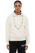 White Solid Hood Sweatshirt 1