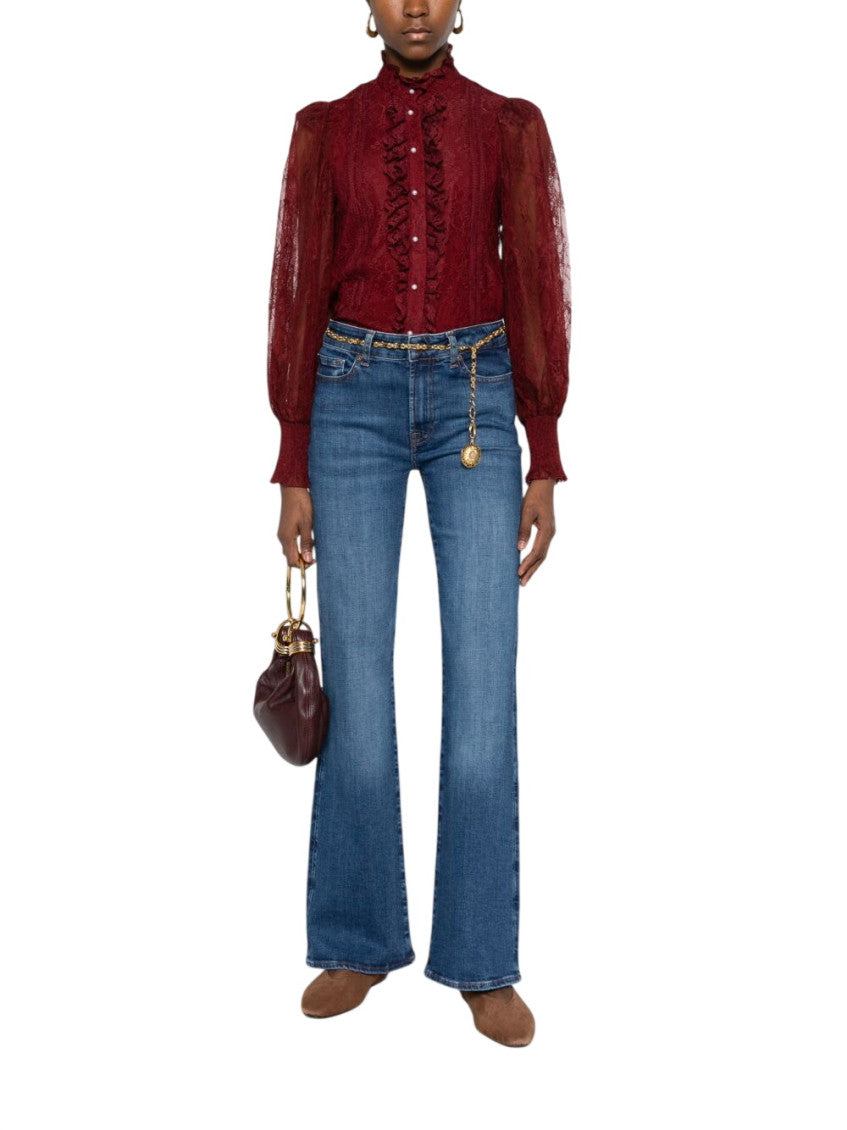 Blue Bootcut High Rise Jeans 1