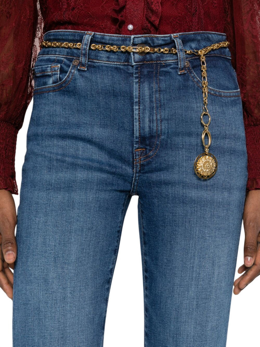 Blue Bootcut High Rise Jeans 3