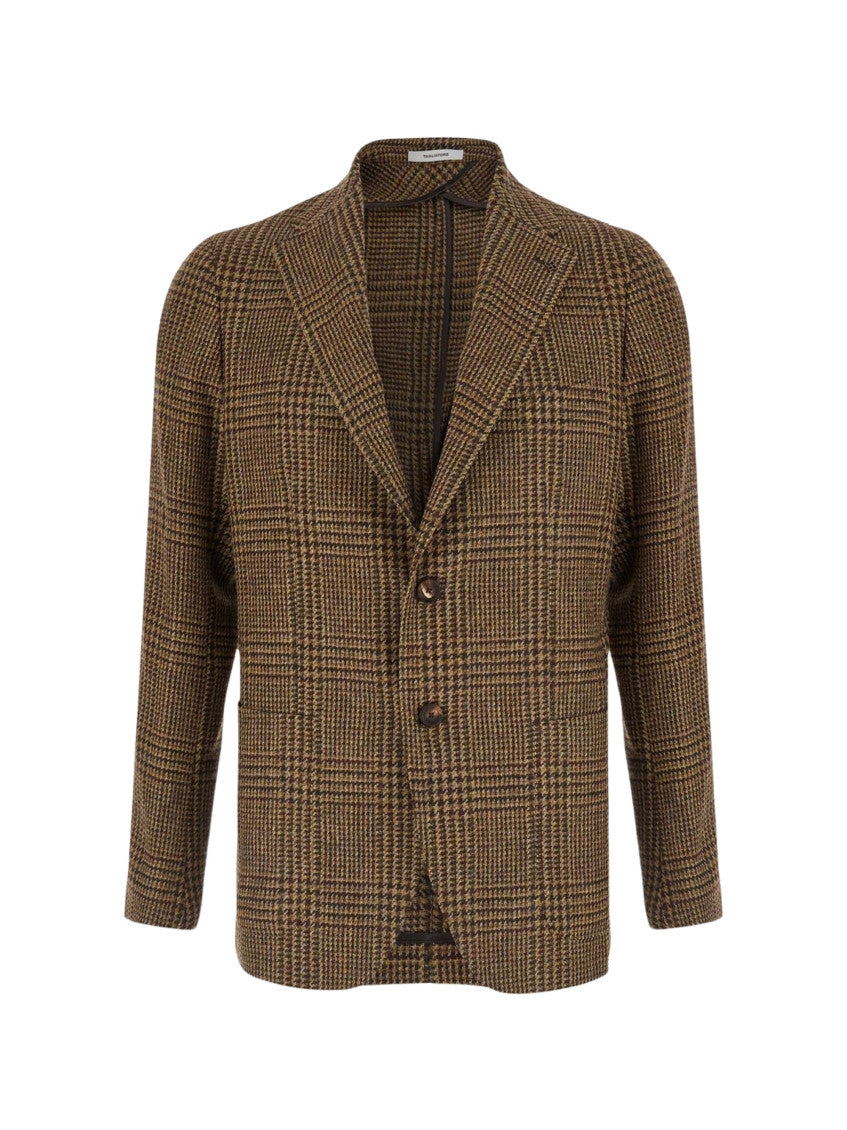 Brown Notched Lapel Blazer 1