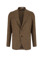 Brown Notched Lapel Blazer 1