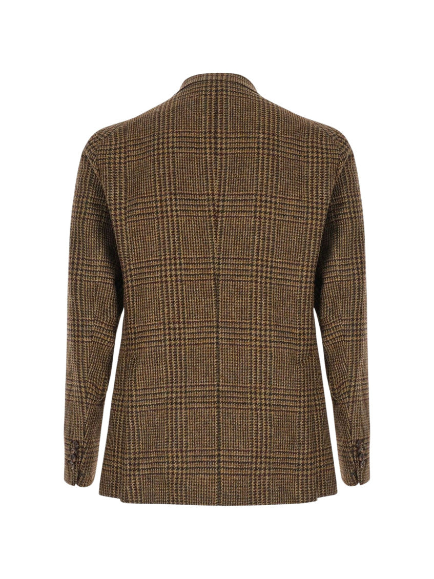 Brown Notched Lapel Blazer 2