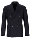 Dark Blue Textured Blazer 1