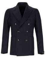 Dark Blue Textured Blazer 1