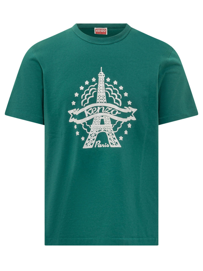 Green Slim Crew Neck T-Shirt 1