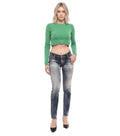 Blue Skinny Low Rise Jeans 1