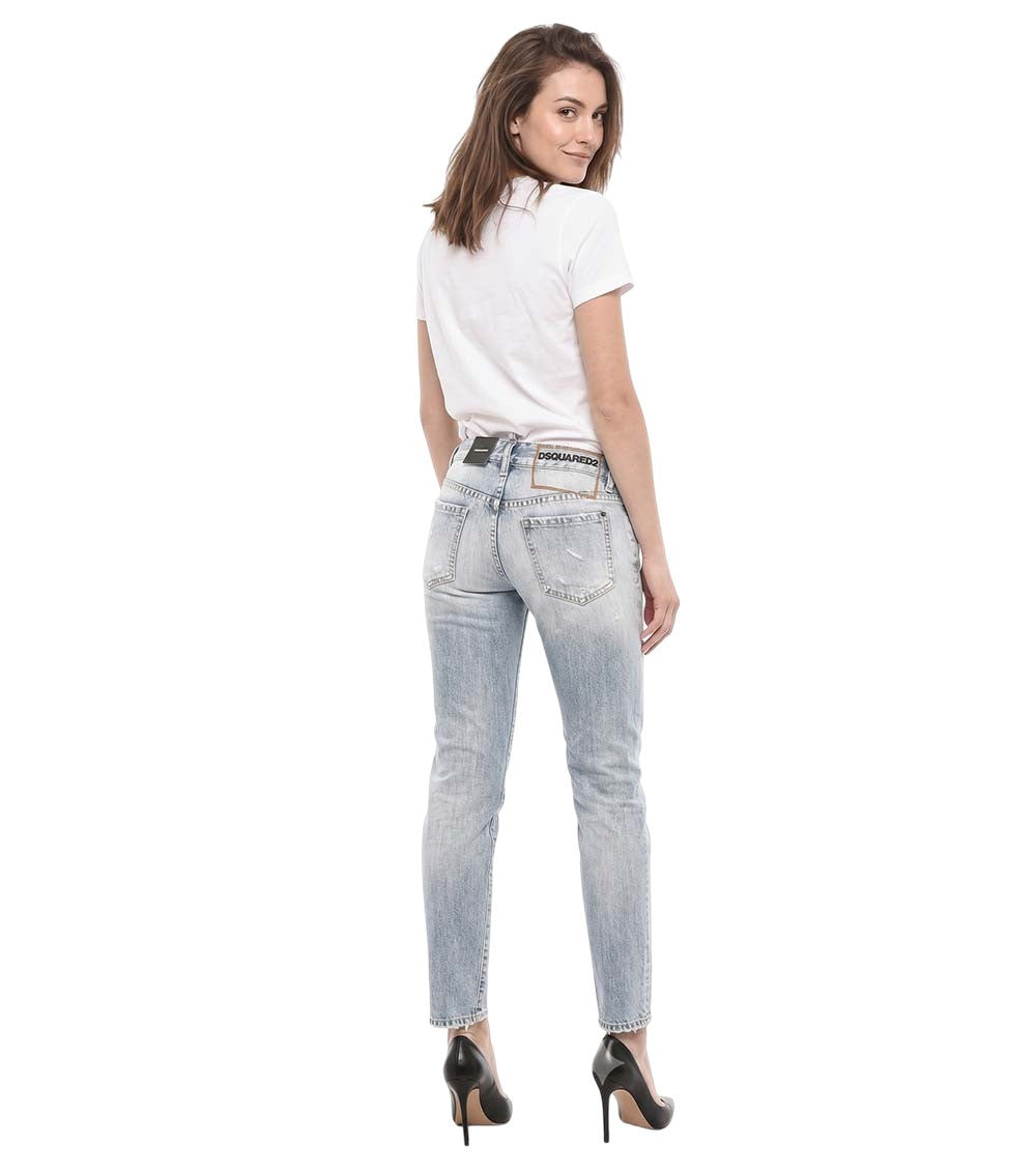 Light Blue Skinny Mid Rise Jeans 2