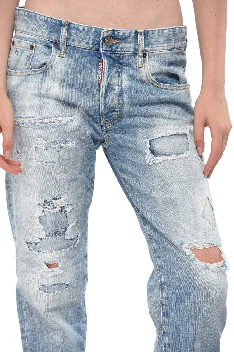 Blue Regular Low Rise Jeans 3