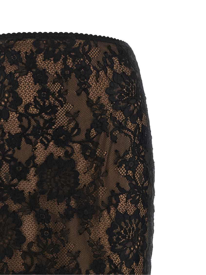Black Lace Midi Skirt 3