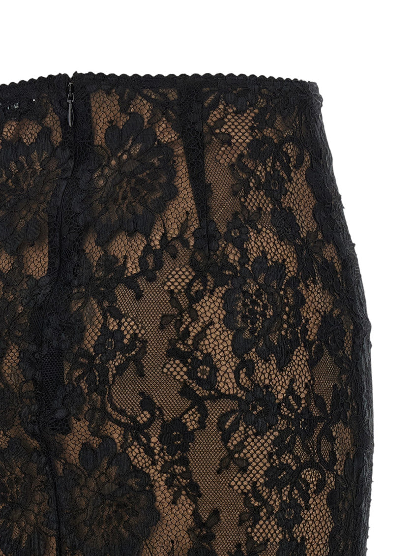 Black Lace Midi Skirt 4