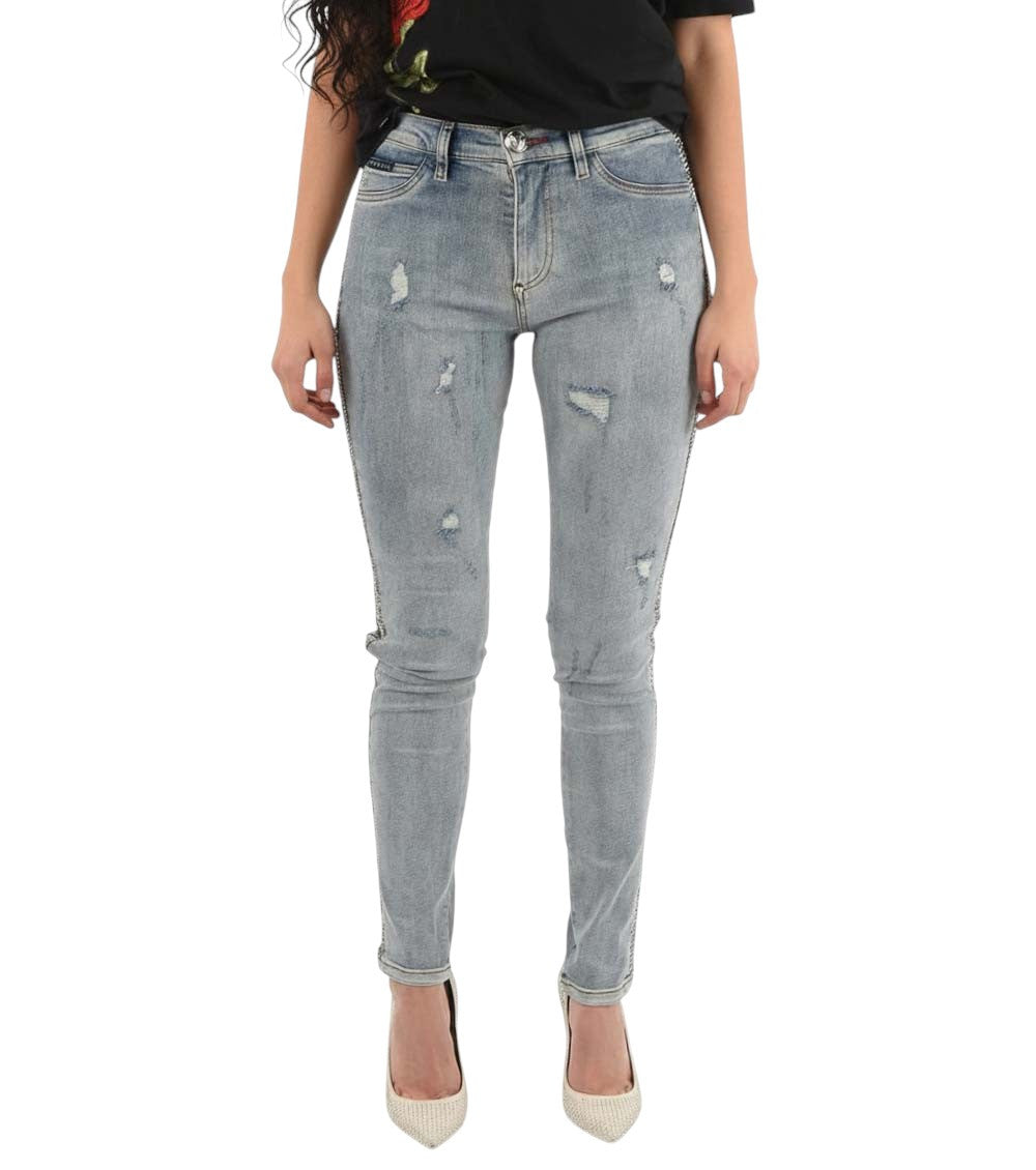 Blue Skinny High Rise Jeans 1
