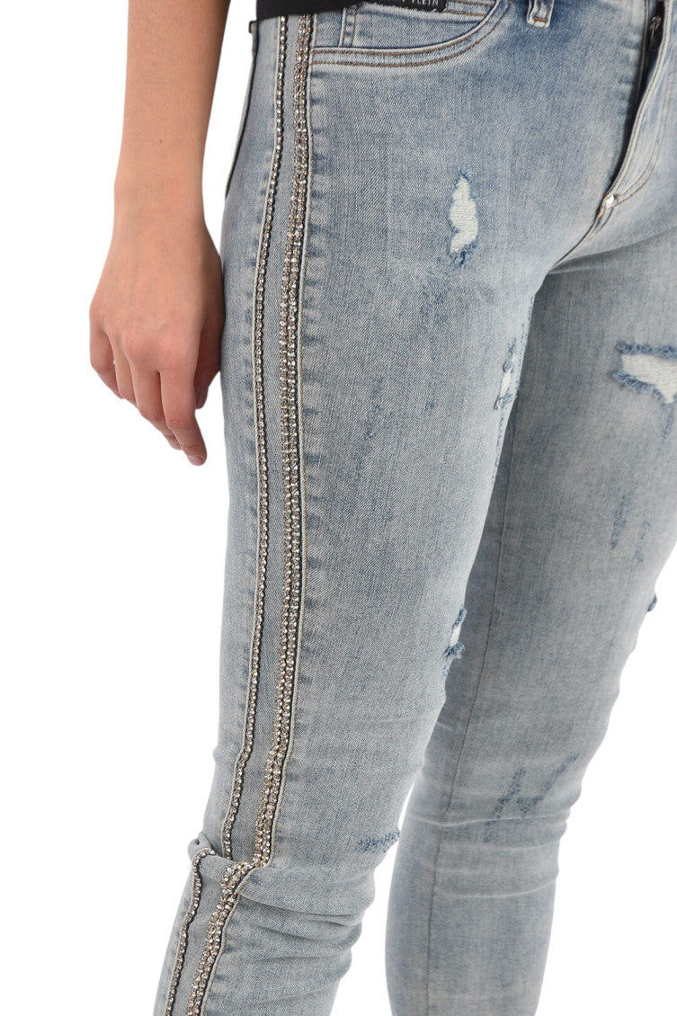 Blue Skinny High Rise Jeans 3