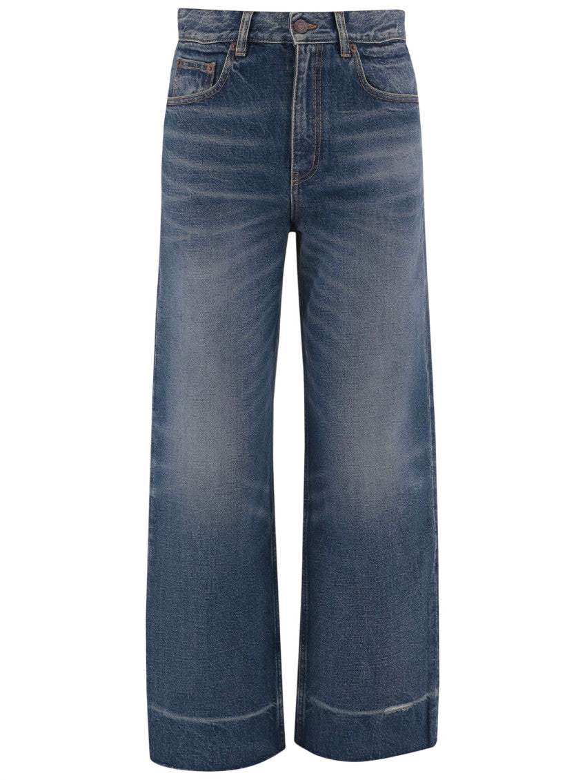 Blue Straight High Rise Jeans 1