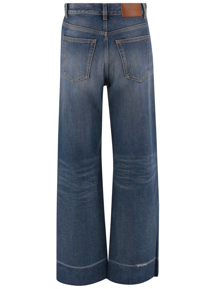 Blue Straight High Rise Jeans 2