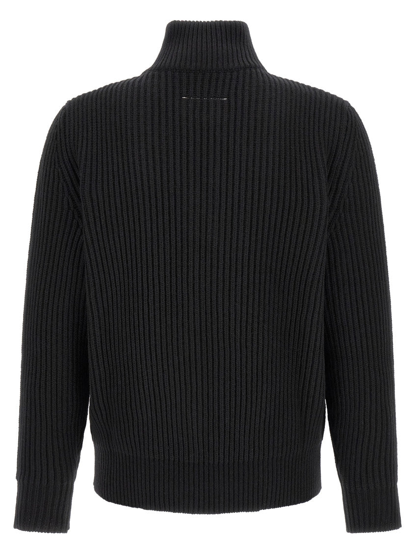 Black Zip-Up Sweater 2
