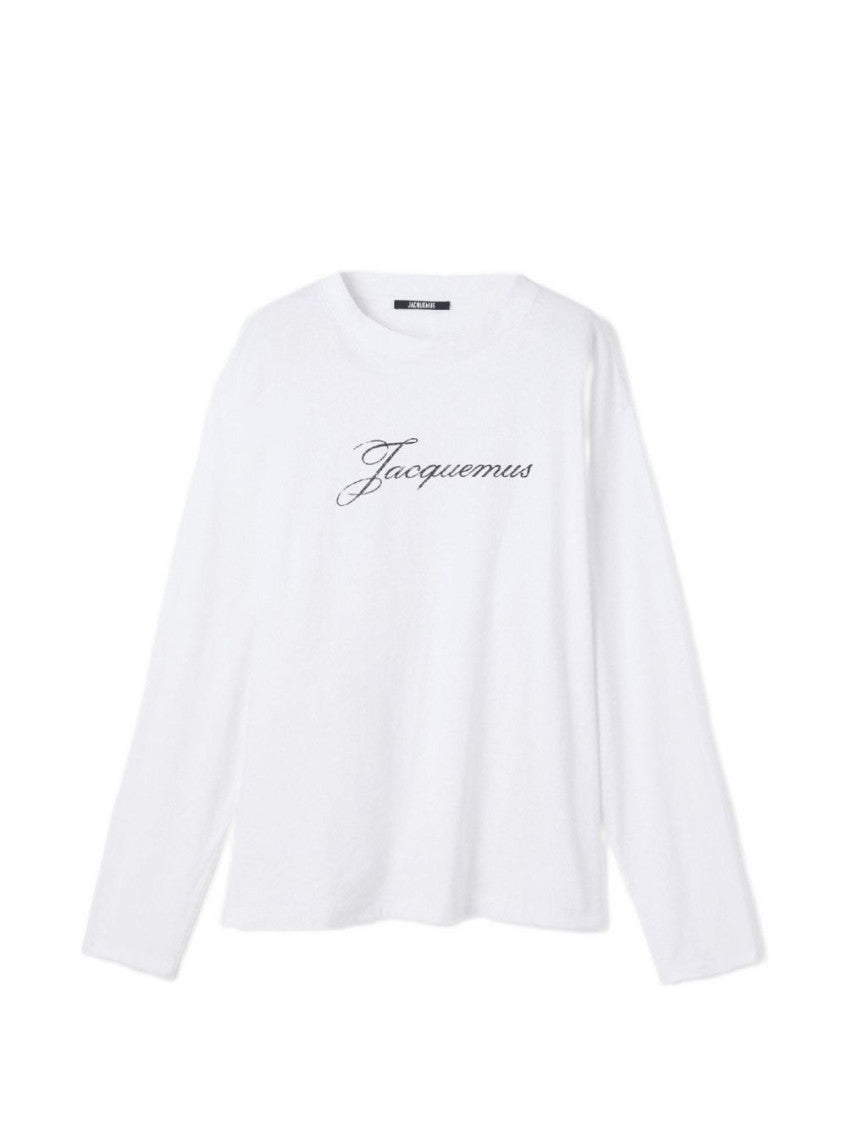 White Logo Crew Neck T-Shirt 1
